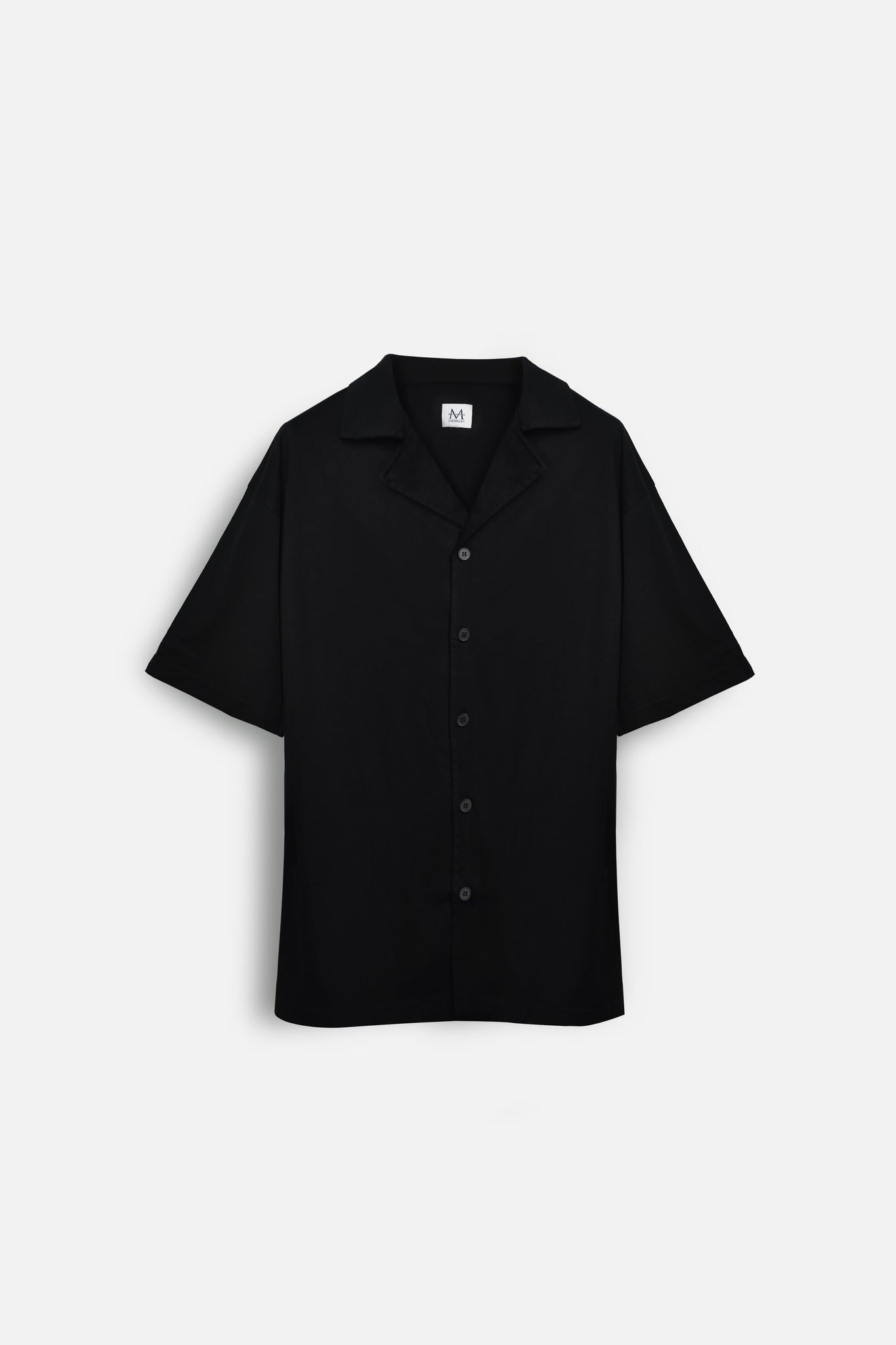 Load image into Gallery viewer, Black collar shirt