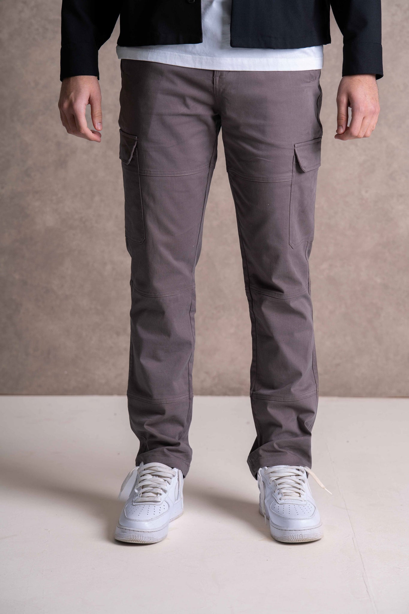 Load image into Gallery viewer, Grey Relaxed Fit Cargo Pants