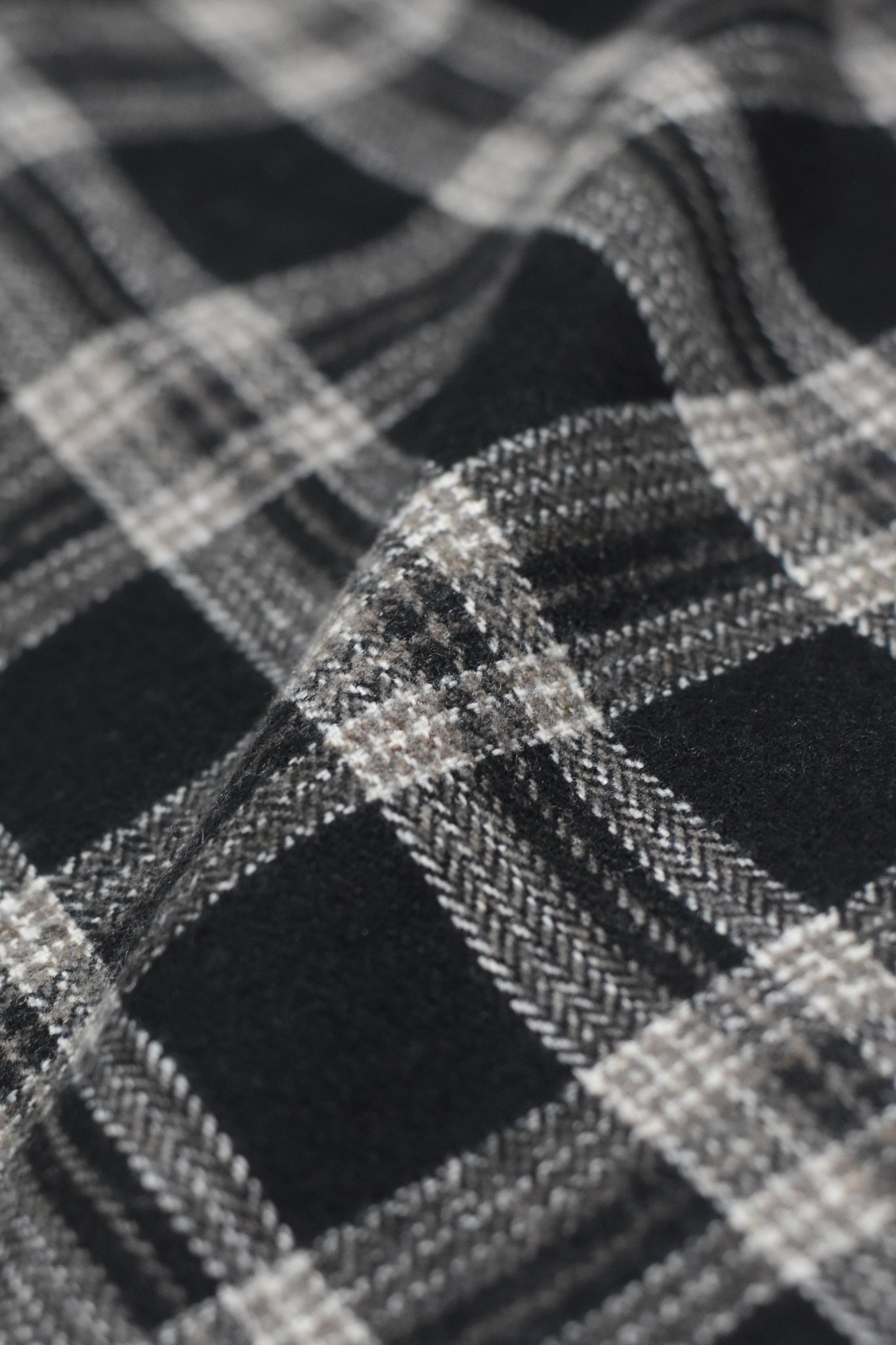 Load image into Gallery viewer, Close-up of black flannel fabric
