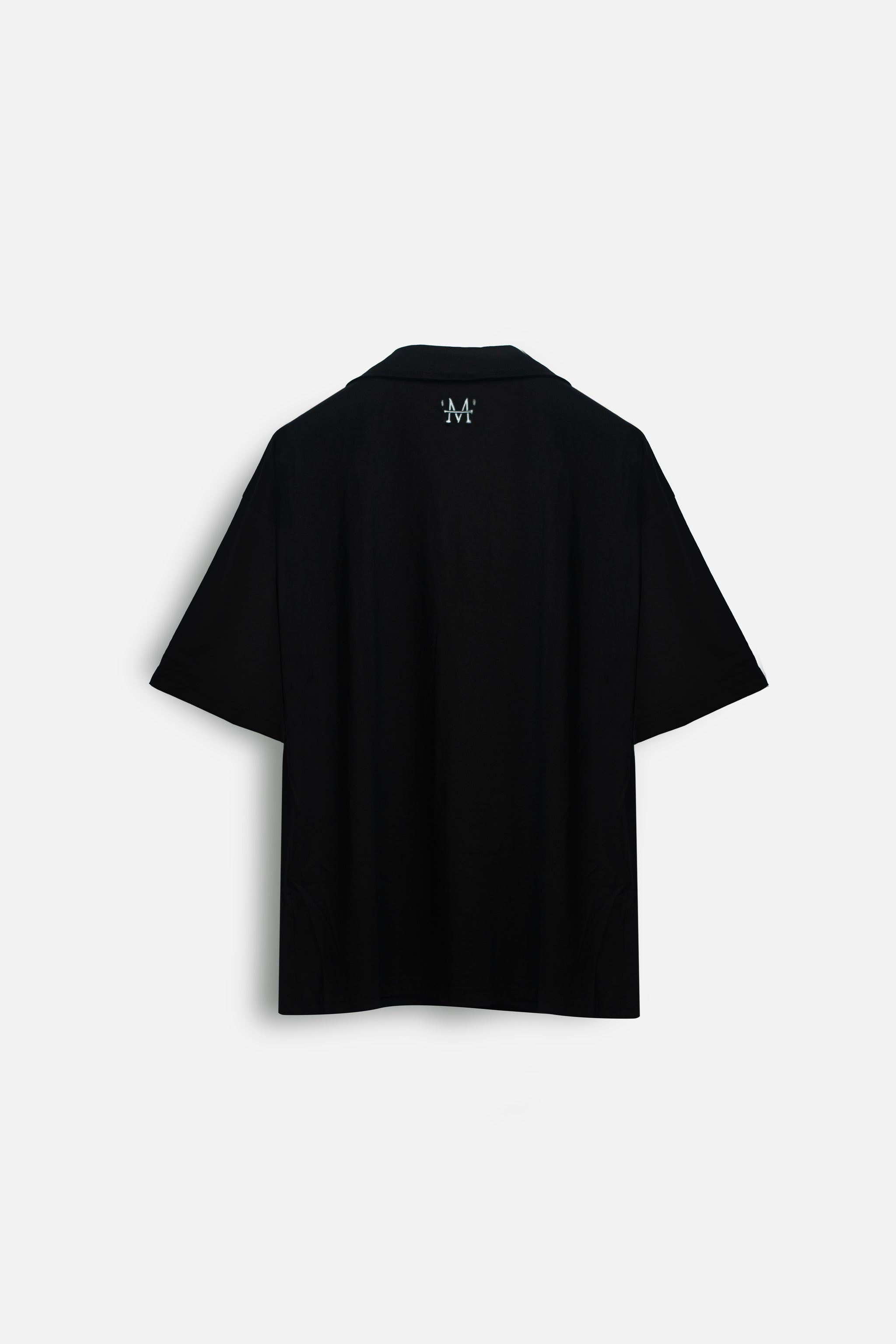 black cuban collar shirt